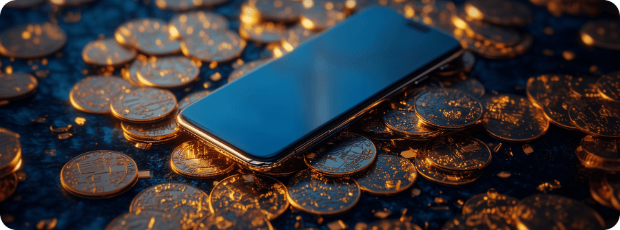 mobile and coins